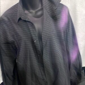 Van Heusen Stylish Black Button-Up Shirt